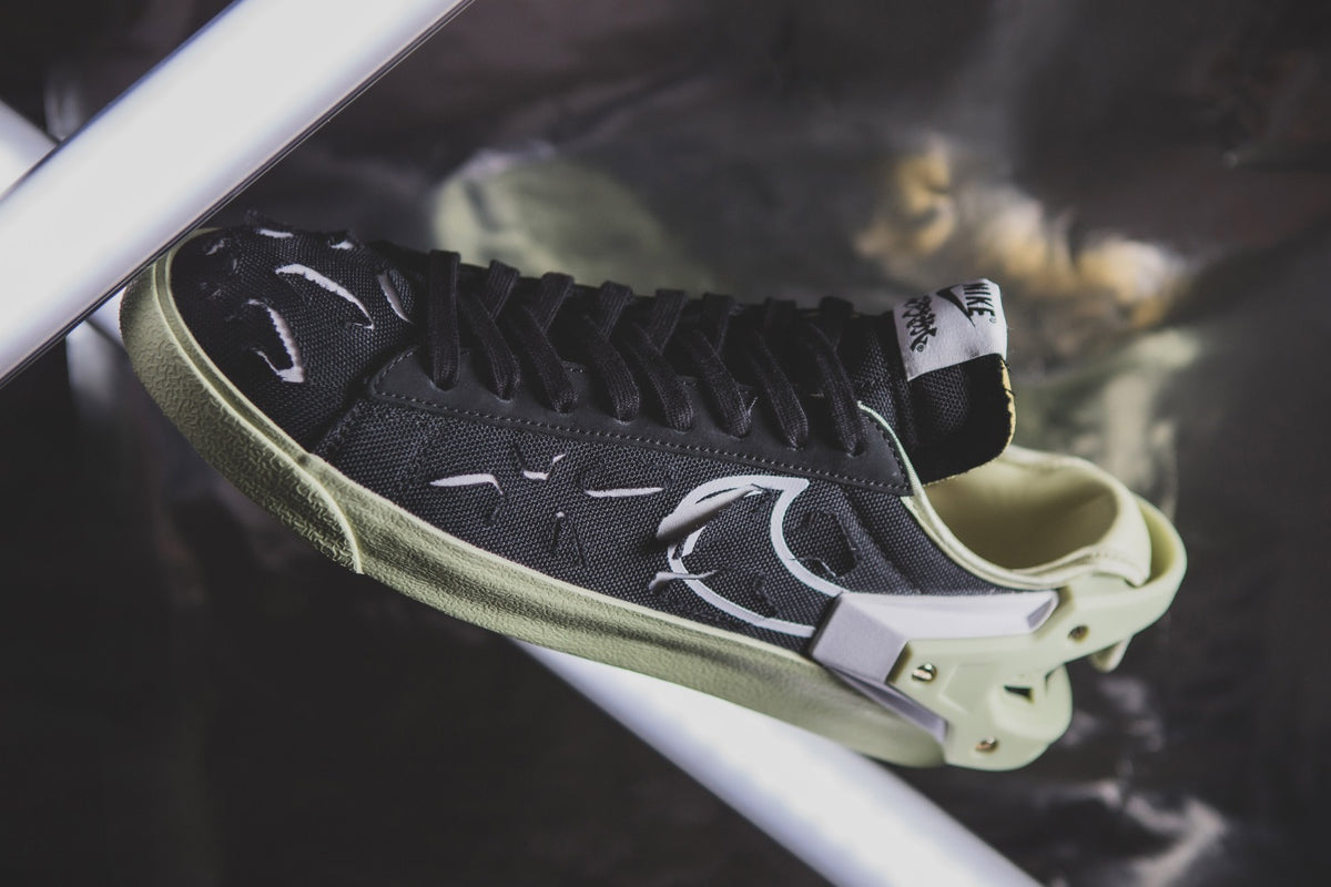 RAFFLE: ACRONYM x NIKE BLAZER LOW "BLACK OLIVE AURA"