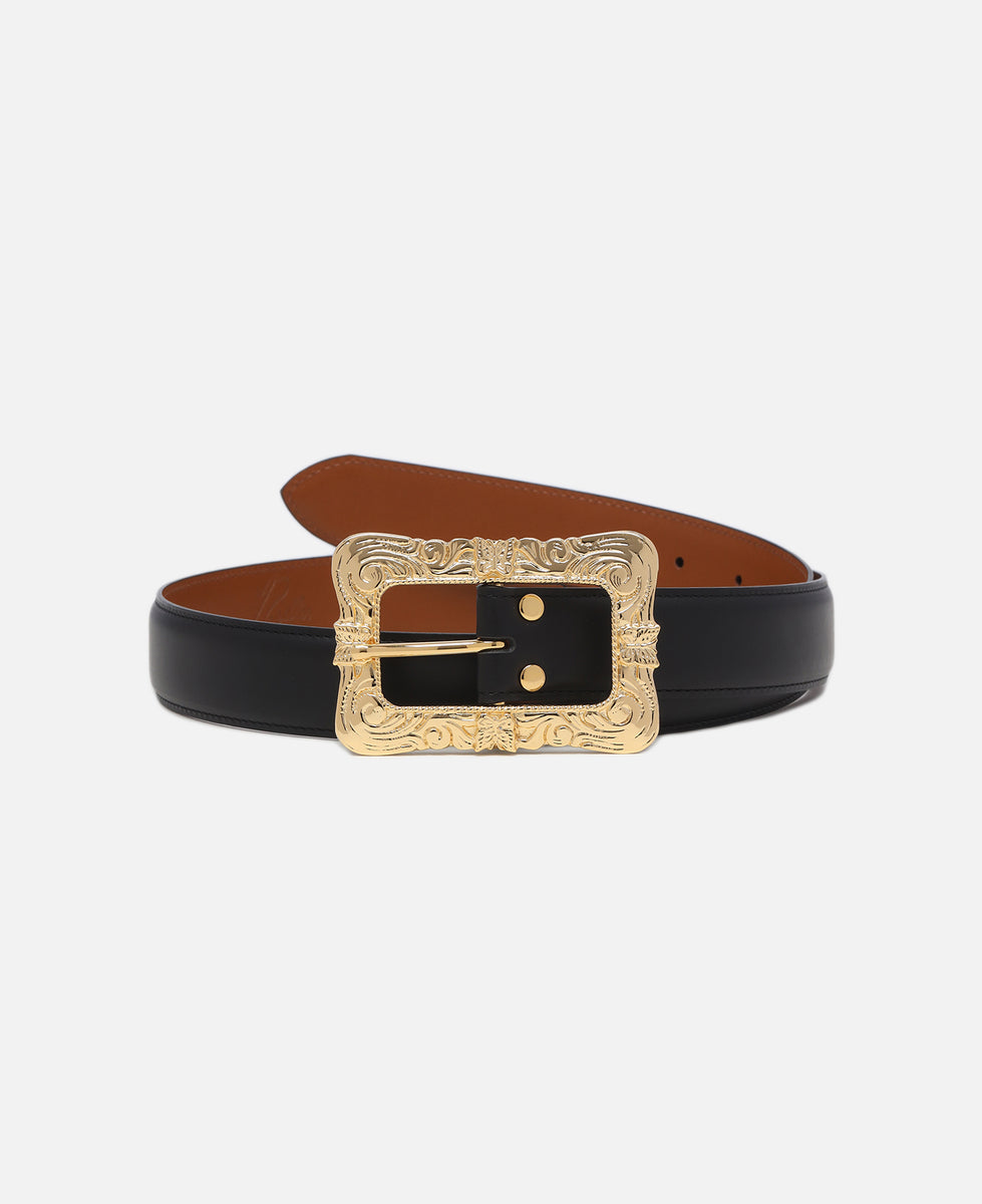 【Needles】 Papillon Square Buckle Belt Needles - Papillon Square Buckle Belt (Black) – JUICESTORE