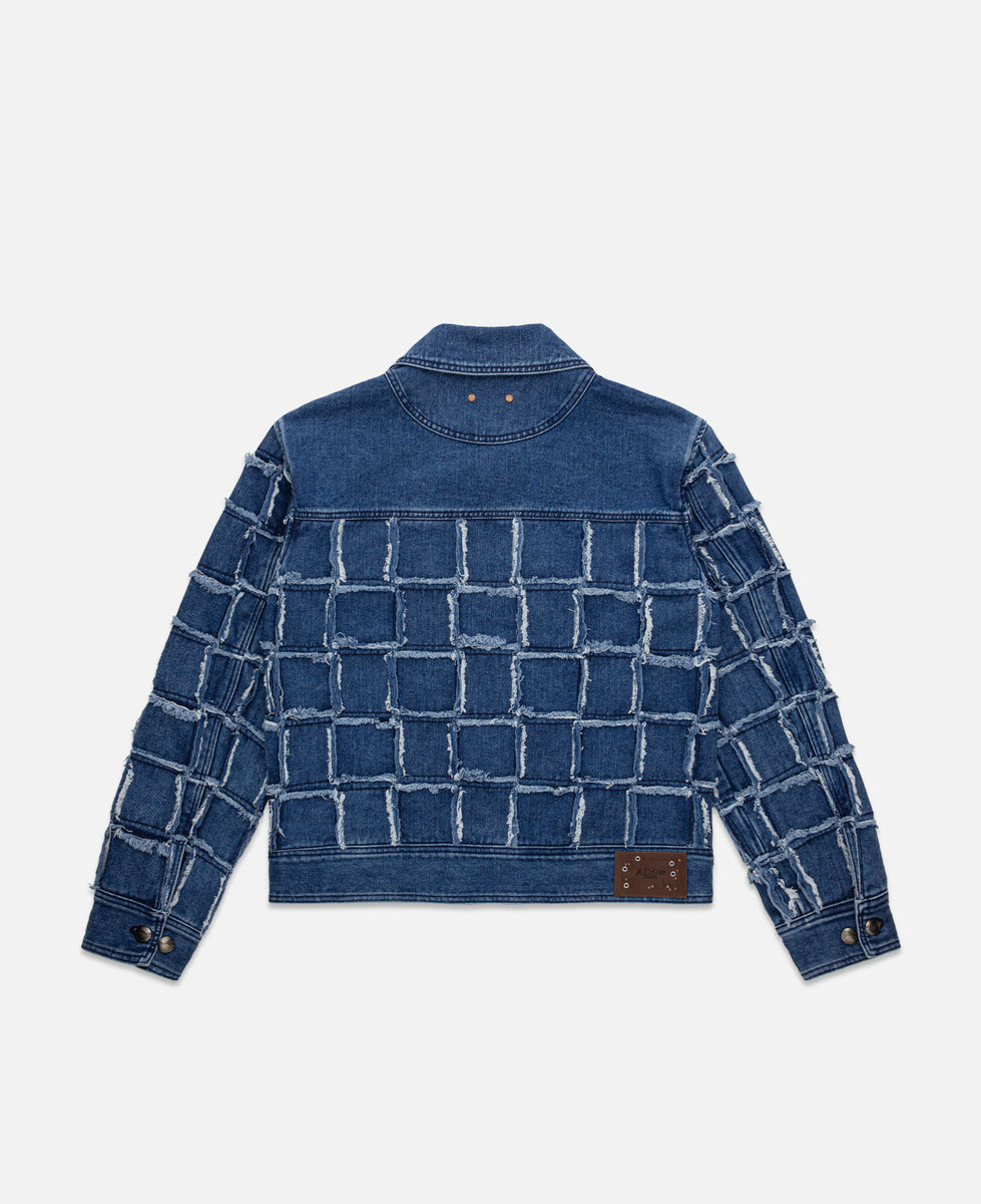 Unisex New Patchwork Denim Jacket (Blue)