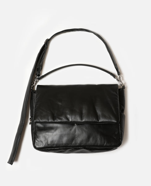 CLESSTE - Leather Padded Flap Holiday Bag (Black) – JUICESTORE