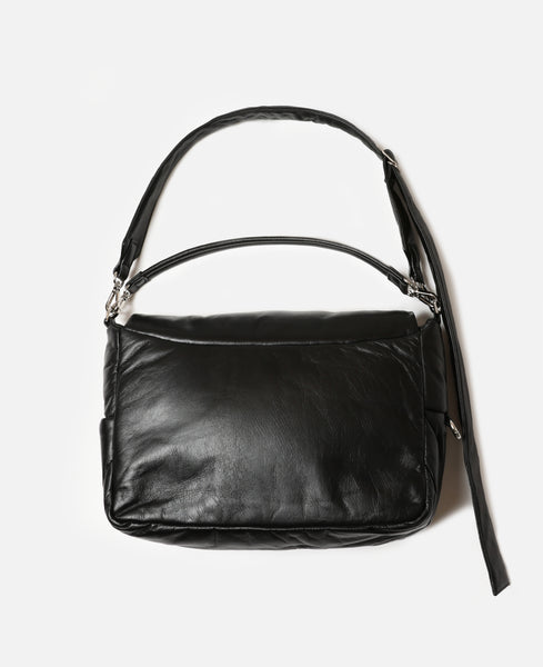 CLESSTE - Leather Padded Flap Holiday Bag (Black) – JUICESTORE