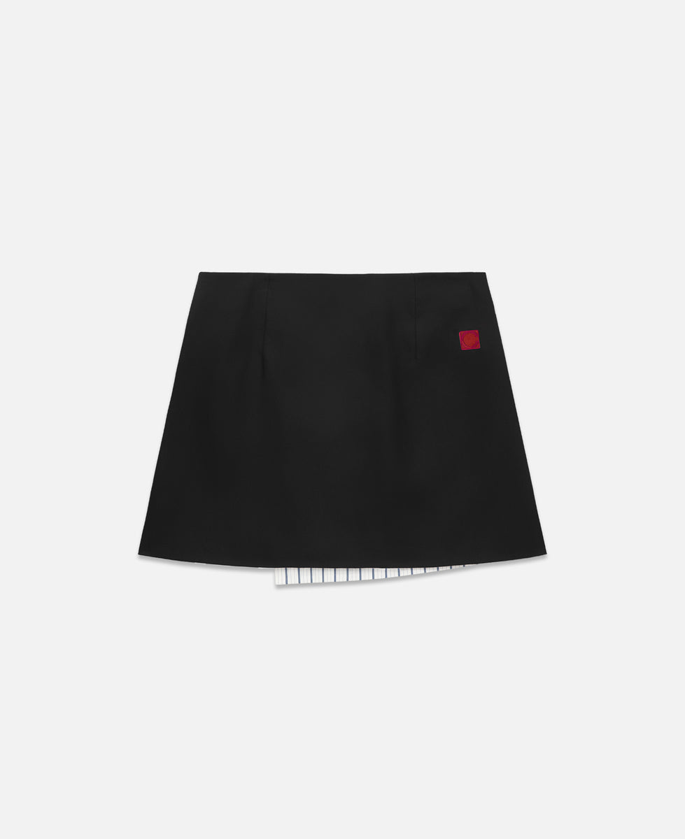 Cotton Double Layered Skirt With Pockets