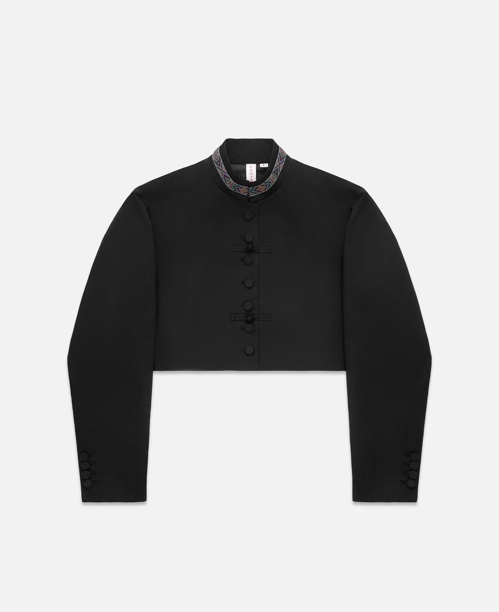 Women's Stand Collar Jacket (Black)