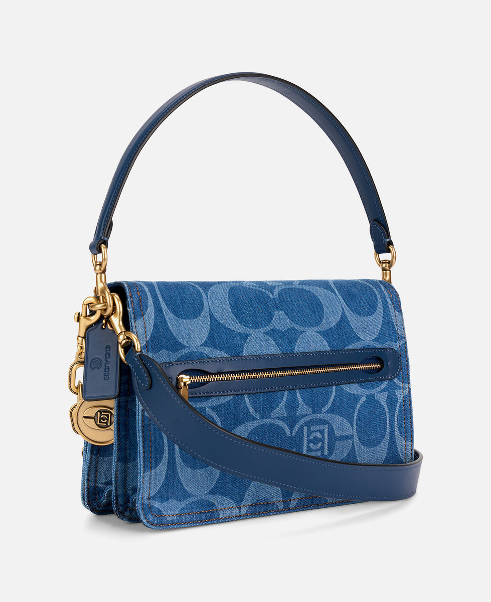 CLOT x COACH - Denim Maxi Sig C Chain Tabby Shoulder Bag Withchain
