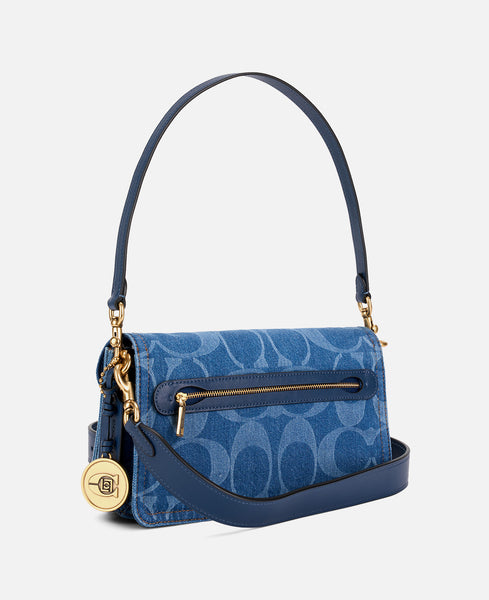 CLOT x COACH - Maxi Sig C Denim Tabby Shoulder Bag 26 (Indigo