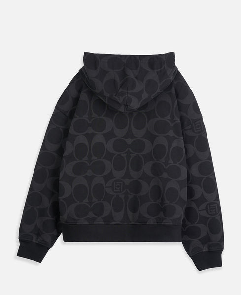 3576 COACH ブラック ロゴパーカー clot-x-coach-signature-hoodie-