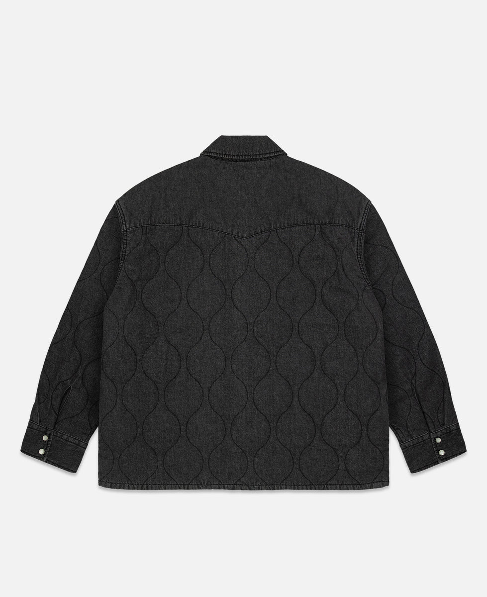 Black western-style satin shirt | The Kooples US