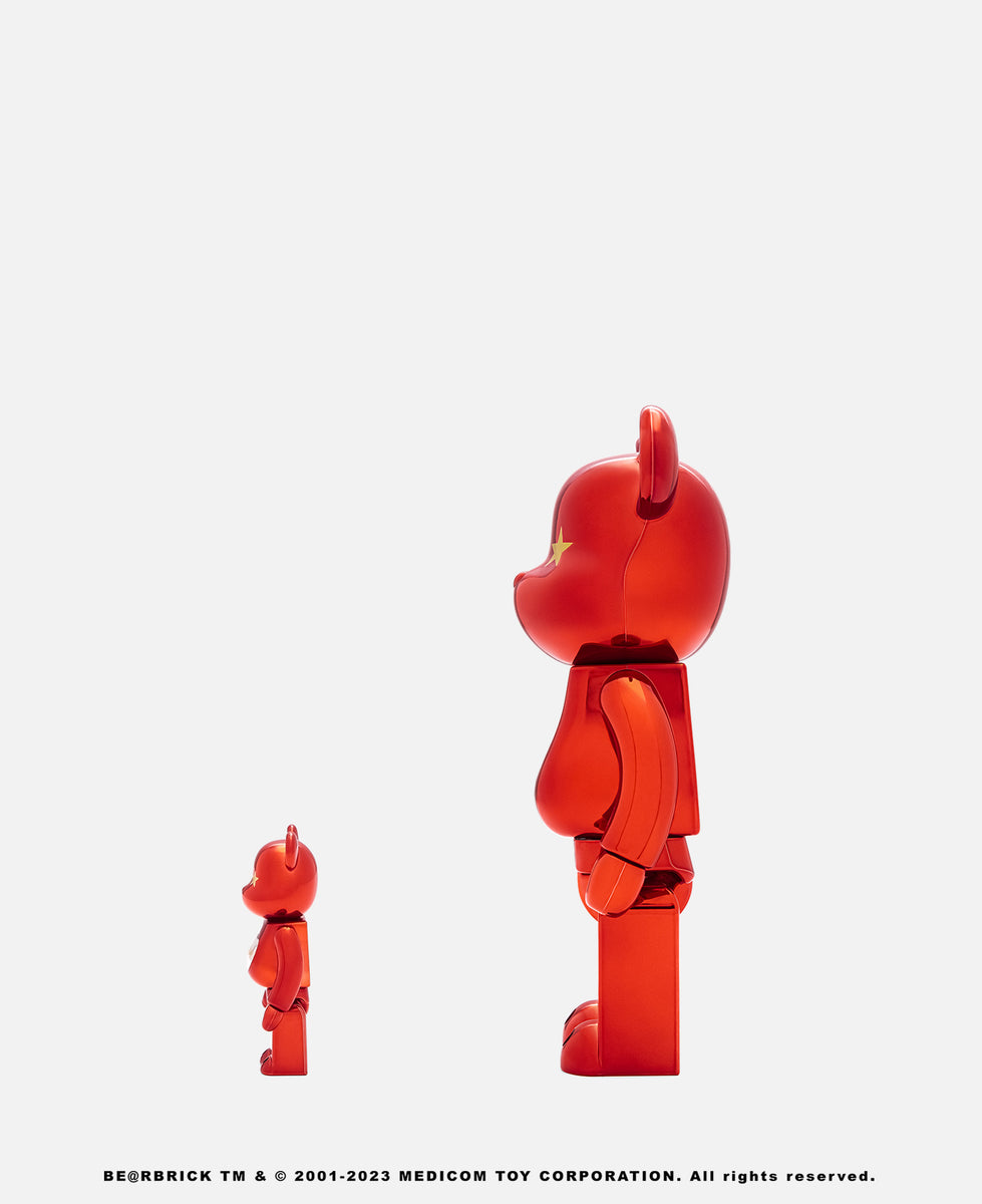 Be@rbrick CLOTTEE x atmos 100% u0026 400% Set (Red)