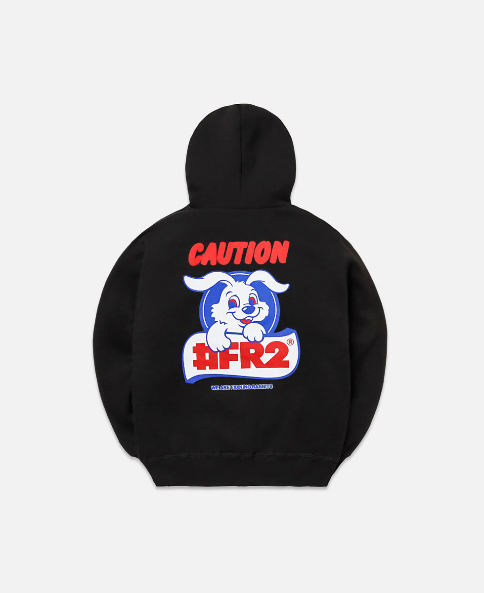 FR2梅　Caution Short Hoodie FR2 - Caution Rabbit Hoodie (Black) – JUICESTORE