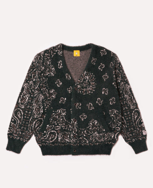 FR2 - Rabbit Paisley Shaggy Knit Cardigan (Green) – JUICESTORE
