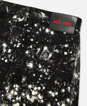 Bleached Wide Cropped Jeans (Black)