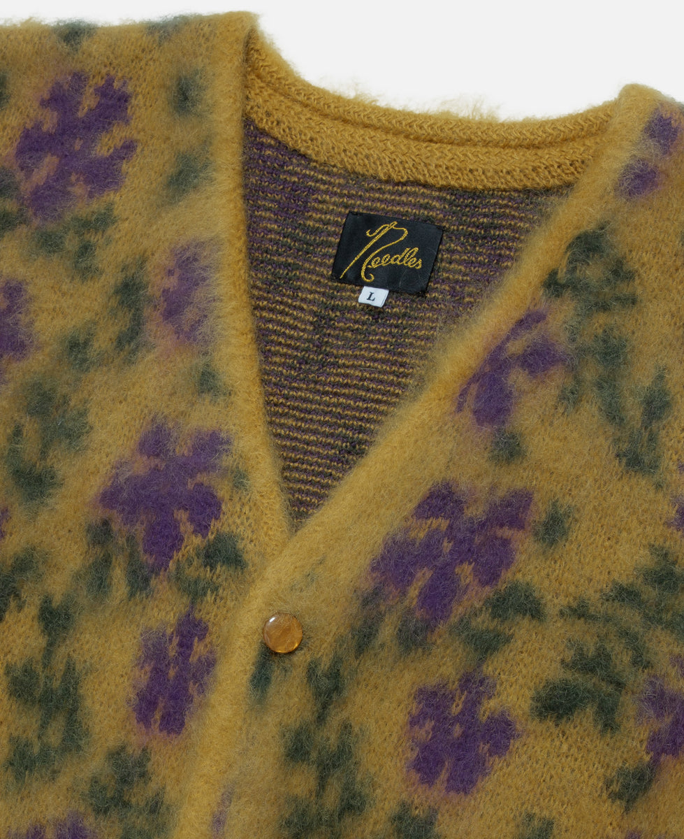 Yellow mohair sale cardigan