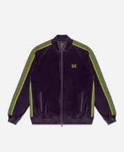 Rib Collar Track Jacket - C/Pe Velour (Purple)