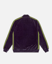 Rib Collar Track Jacket - C/Pe Velour (Purple)