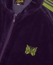 Rib Collar Track Jacket - C/Pe Velour (Purple)