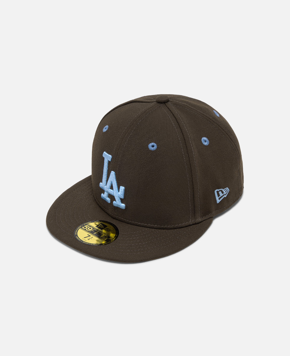 Easter Los Angeles Dodgers Cooperstown Birdseye Blue Undervisor Walnut  59Fifty Cap (Brown)