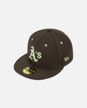 Easter Oakland Athletics Cooperstown Soft Green Undervisor Walnut 59Fifty Cap (Brown)
