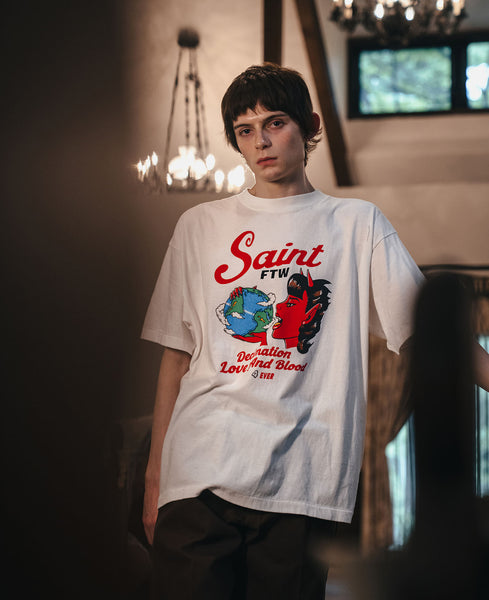 Saint Michael - Saint Devil T-Shirt (White) – JUICESTORE