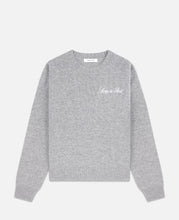 Vendome Script Cashmere Crewneck (Grey)