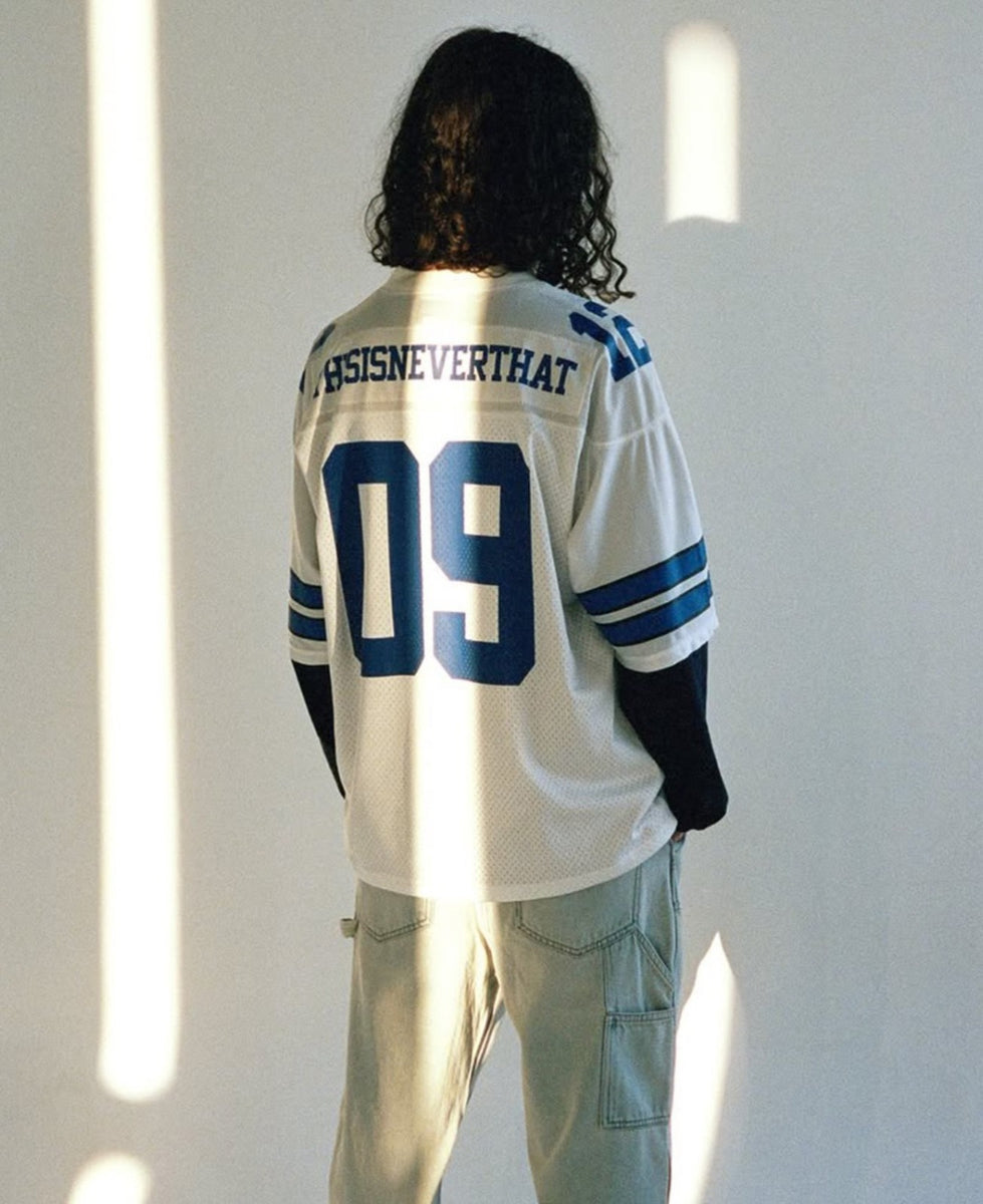 ウェア THISISNEVERTHAT football jersey white L thisisneverthat® - Football Jersey (White) – JUICESTORE