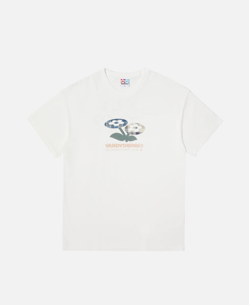 Vandy The Pink - Plaid Two Flower T-Shirt (White) – JUICESTORE