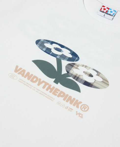 Vandy The Pink - Plaid Two Flower T-Shirt (White) – JUICESTORE
