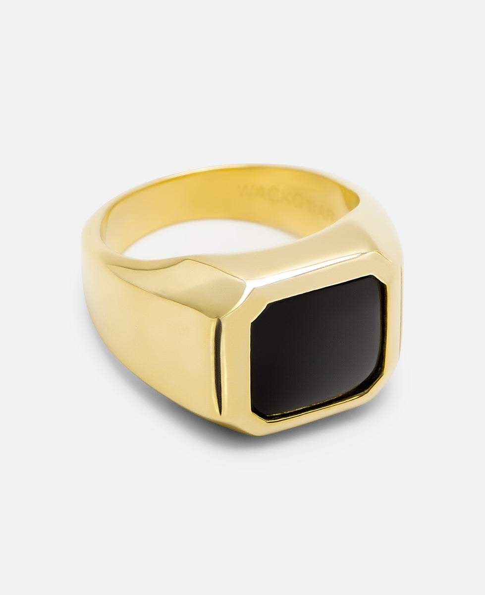WACKOMARIA　SIGNET RING wacko-maria-onyx-signet-ring-