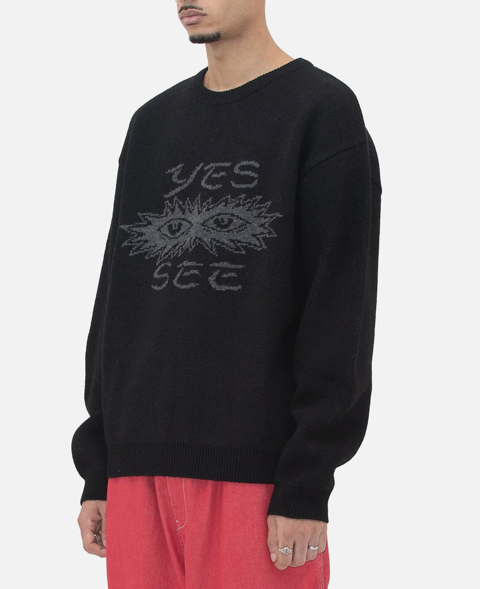 YESEYESEE ニット yeseyesee® :: Eye Knit Pullover Sweater Black