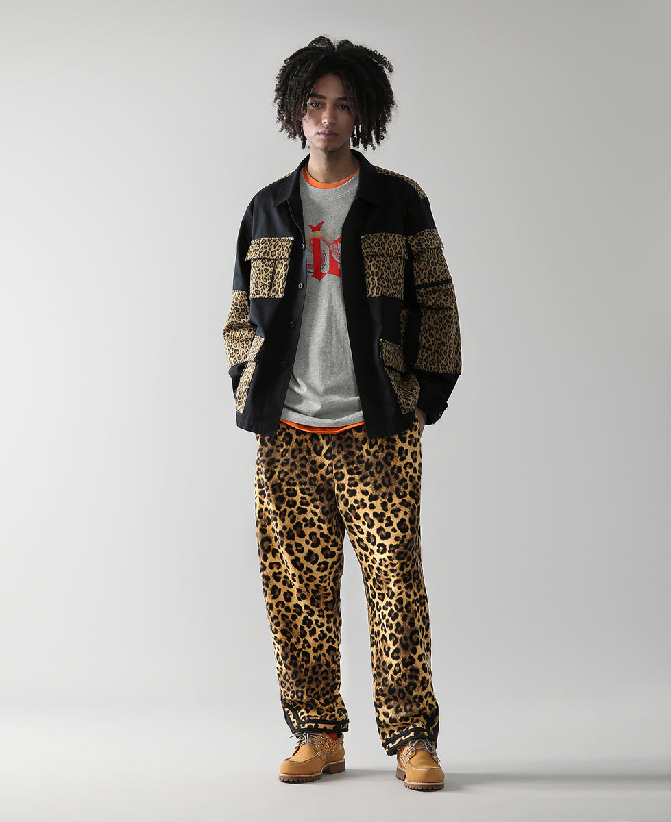 帯電防止処理加工 CLOT クロット LEOPARD ARMY JACKET レオパード