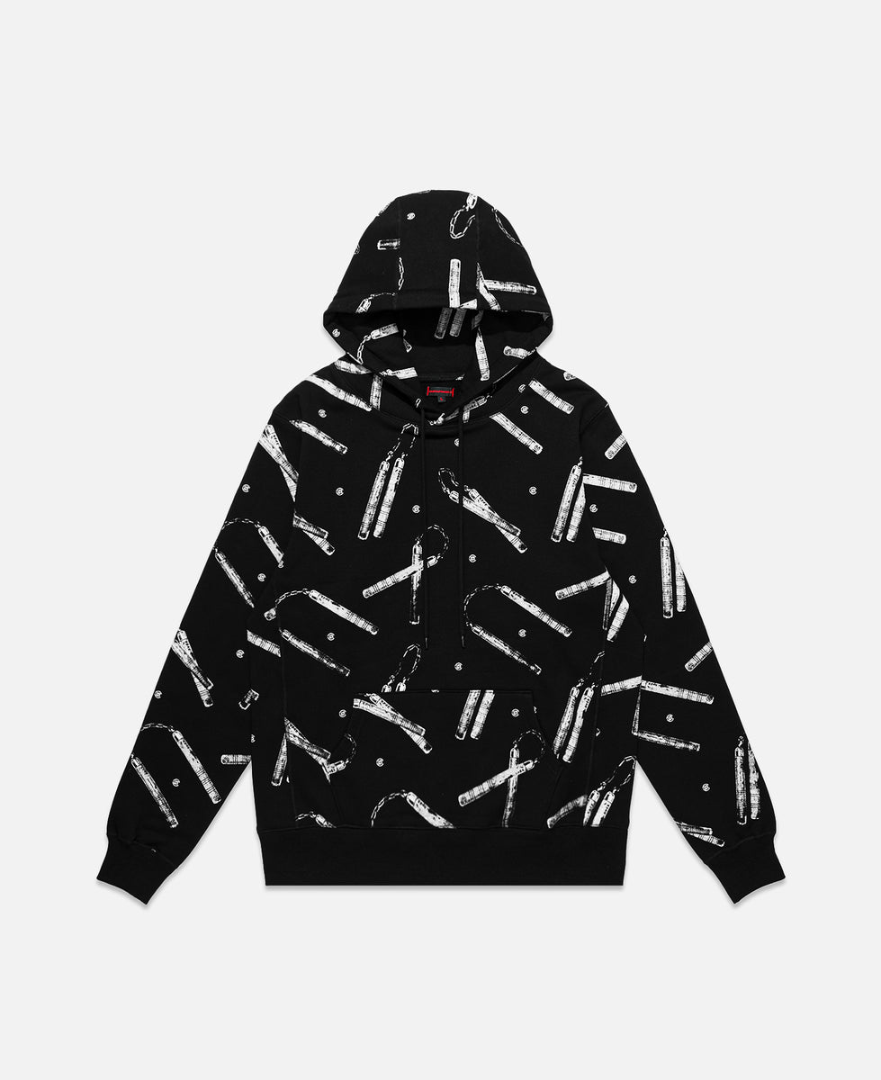 CLOT - Nunchaku All Over Print Hoodie (Black) – JUICESTORE