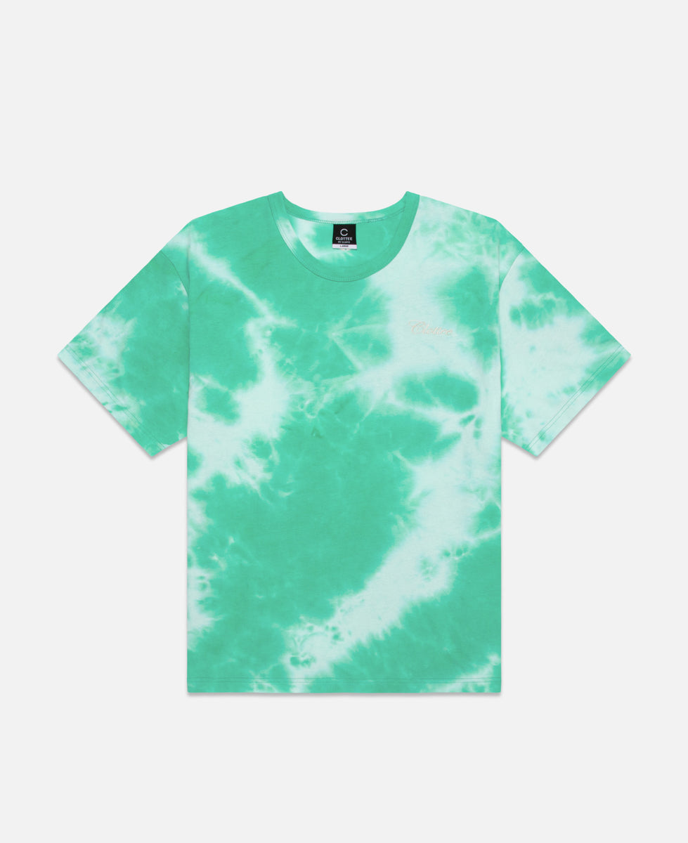 CLOTTEE Script Tie Dye T-Shirt (Mint)