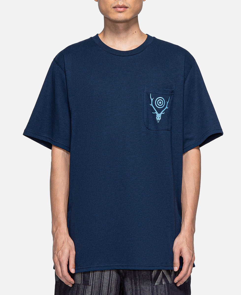 Round Pocket T-shirt (Navy)