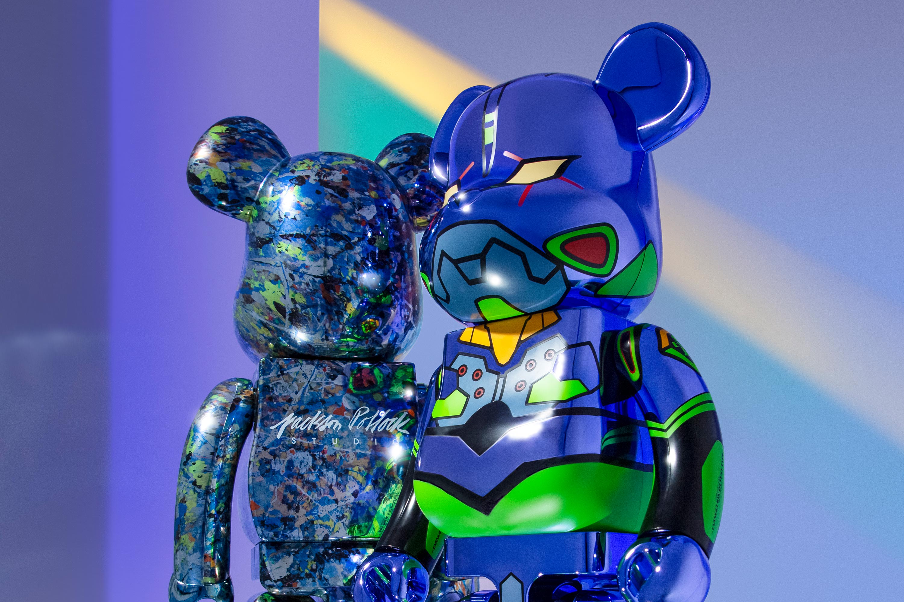 エヴァンゲリオン ベアブリック BEARBRICK Chrom 1000% -