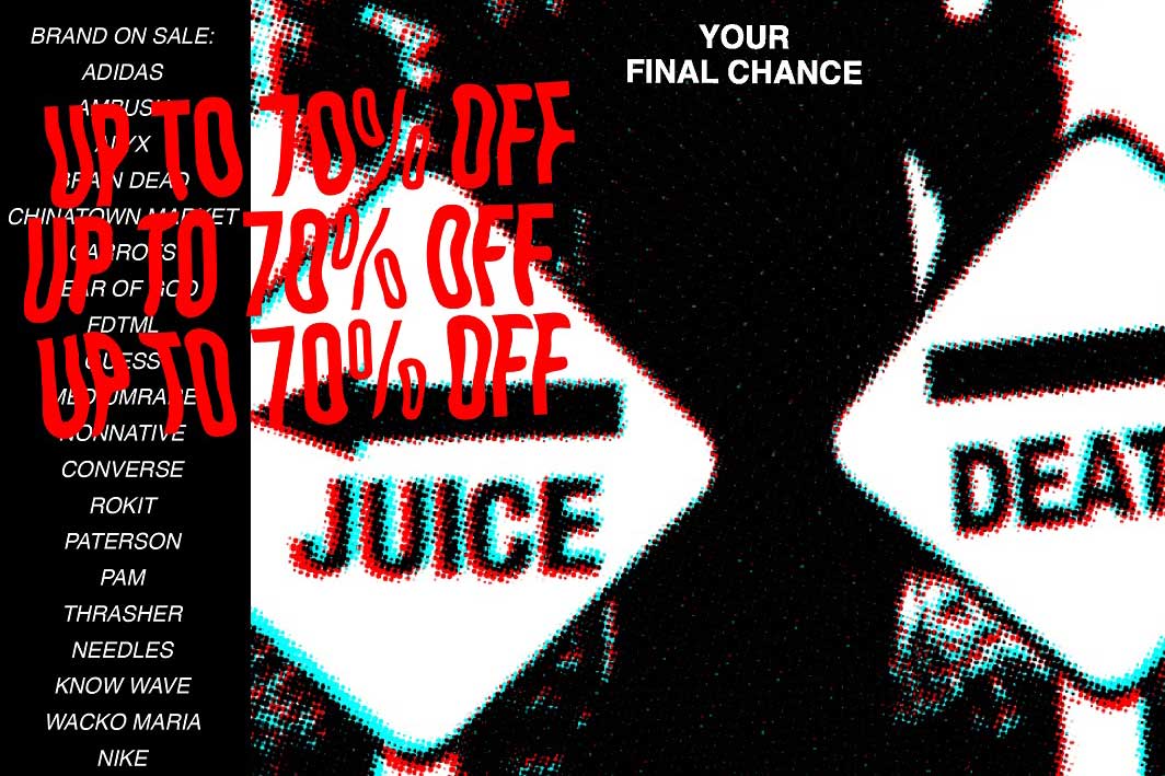 Shop the JUICE CRAZY SALE at JUICE Tsim Sha Tsui From March 18-24