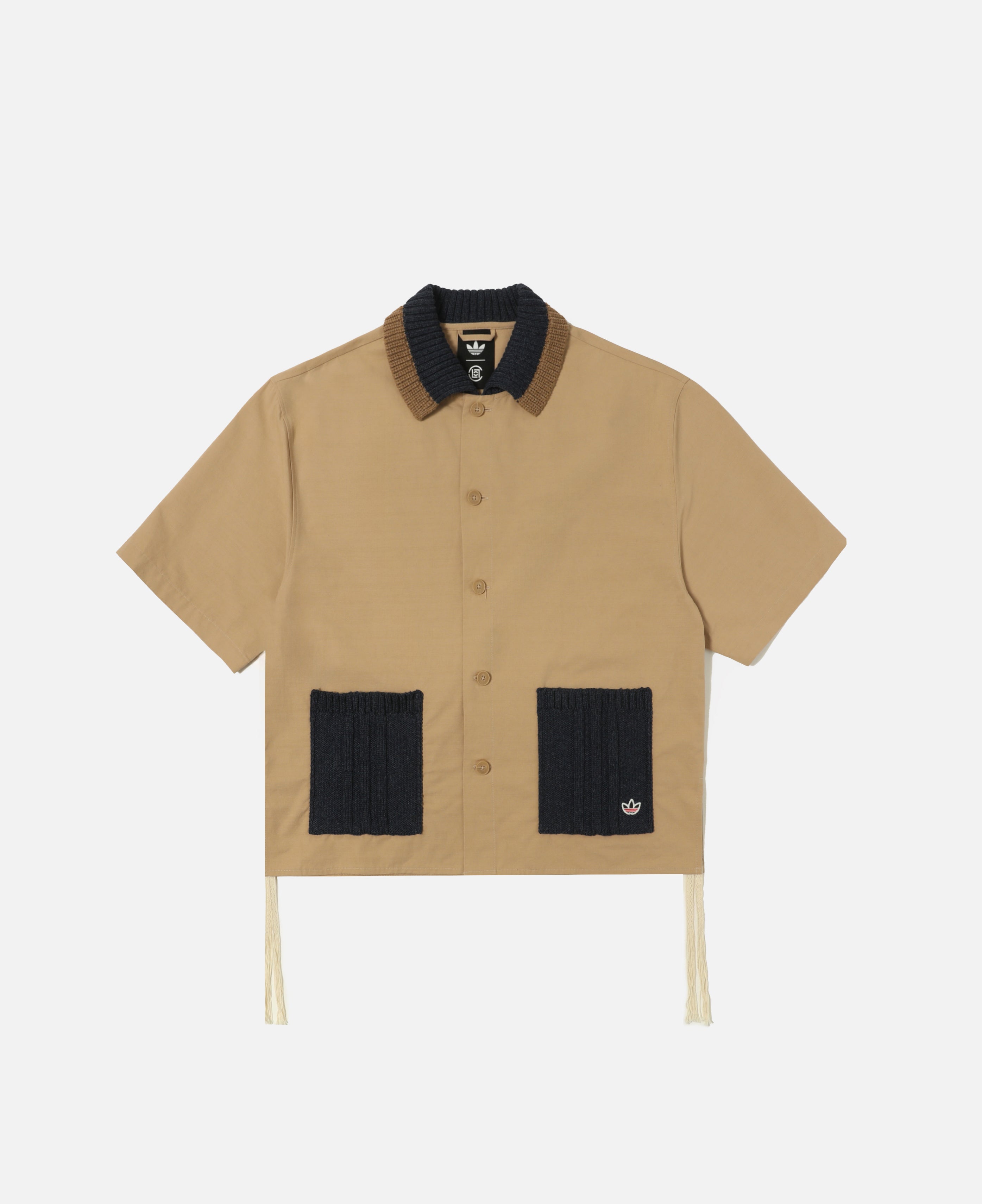 Clot Refined Utility Short Sleeve Shirt (Khaki)