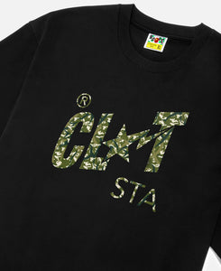 Camo CLOT STA Logo Relaxed Fit T-Shirts (Black)