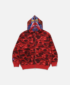 Camo Shark Full Zip Hoodie (Red)