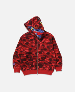 Camo Shark Full Zip Hoodie (Red)