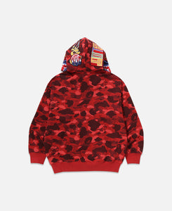 Camo Shark Full Zip Hoodie (Red)