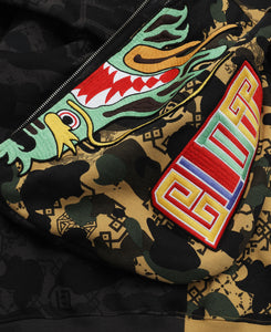 BAPE® x CLOT - Camo Split Shark Relaxed Fit Full Zip Hoodie (Camo
