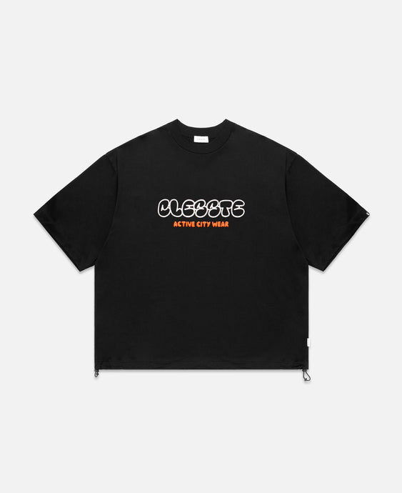 Bubble Logo Print Massive T-Shirt (Black)