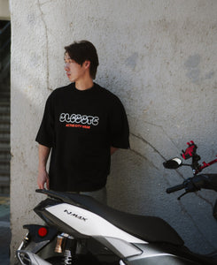 Bubble Logo Print Massive T-Shirt (Black)