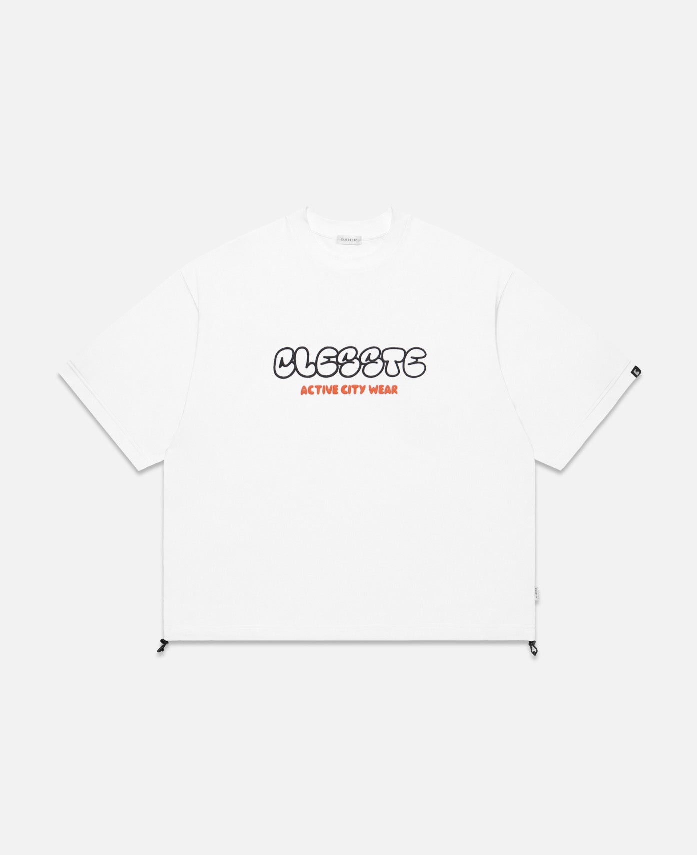 Bubble Logo Print Massive T-Shirt (White)
