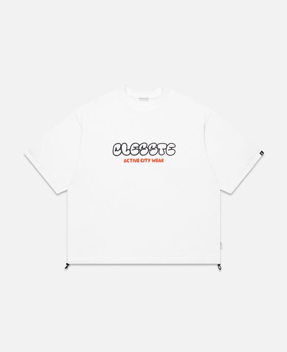 Bubble Logo Print Massive T-Shirt (White)