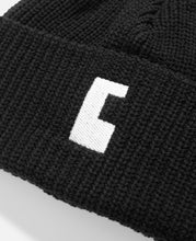 'C' Cotton Knit Cap 001 (Black)