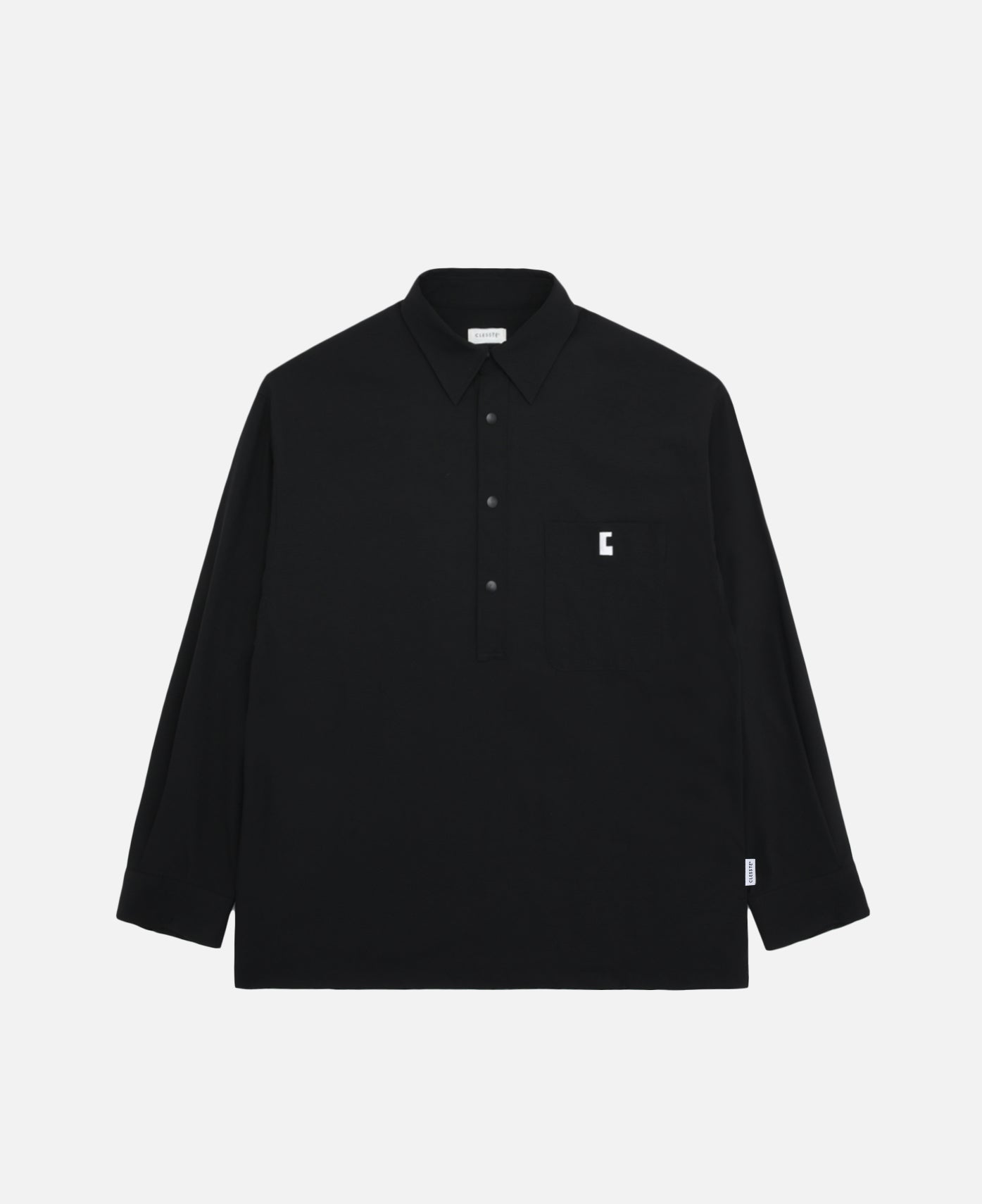 City Uniform L/S Pullover Shirt (Black)