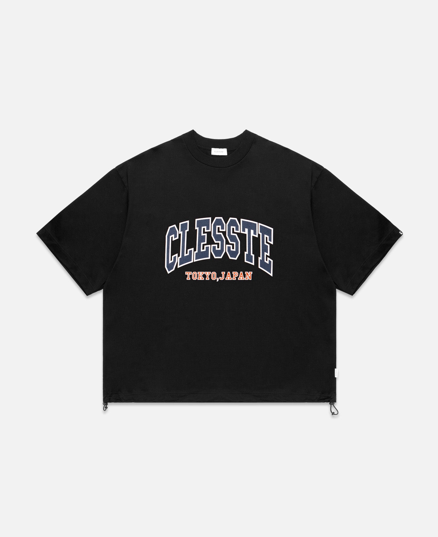 College Logo Print Massive T-Shirt (Black)