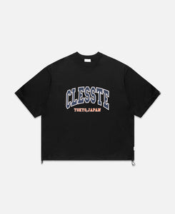 College Logo Print Massive T-Shirt (Black)