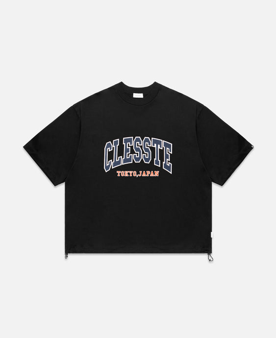 College Logo Print Massive T-Shirt (Black)