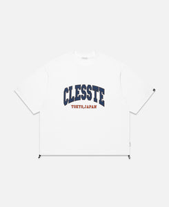 College Logo Print Massive T-Shirt (White)